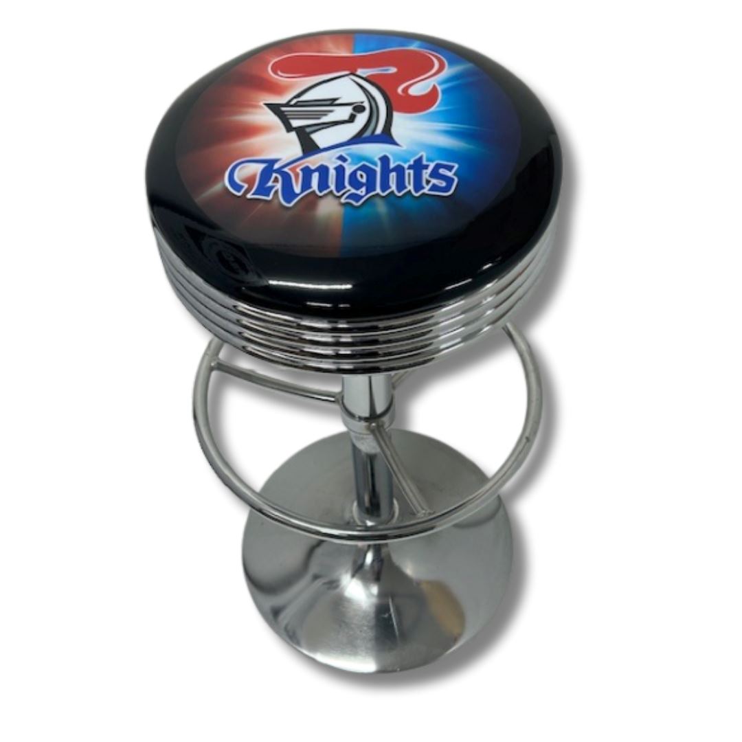 Newcastle Knights Premium Retro Bar Stool Retro Bar Stools 