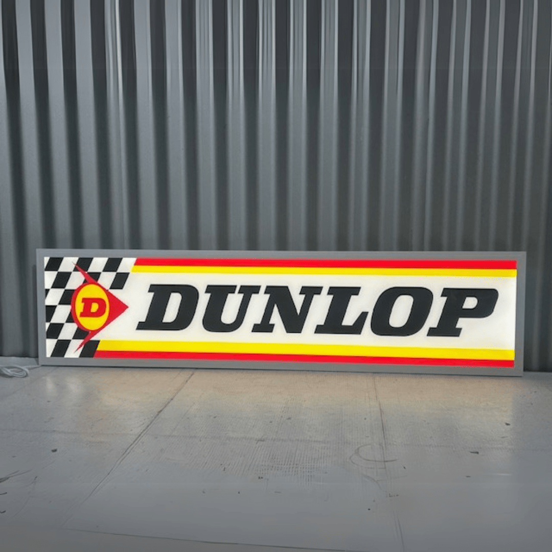 Classic Dunlop Light Up Sign 1200MM Light Up Signs 