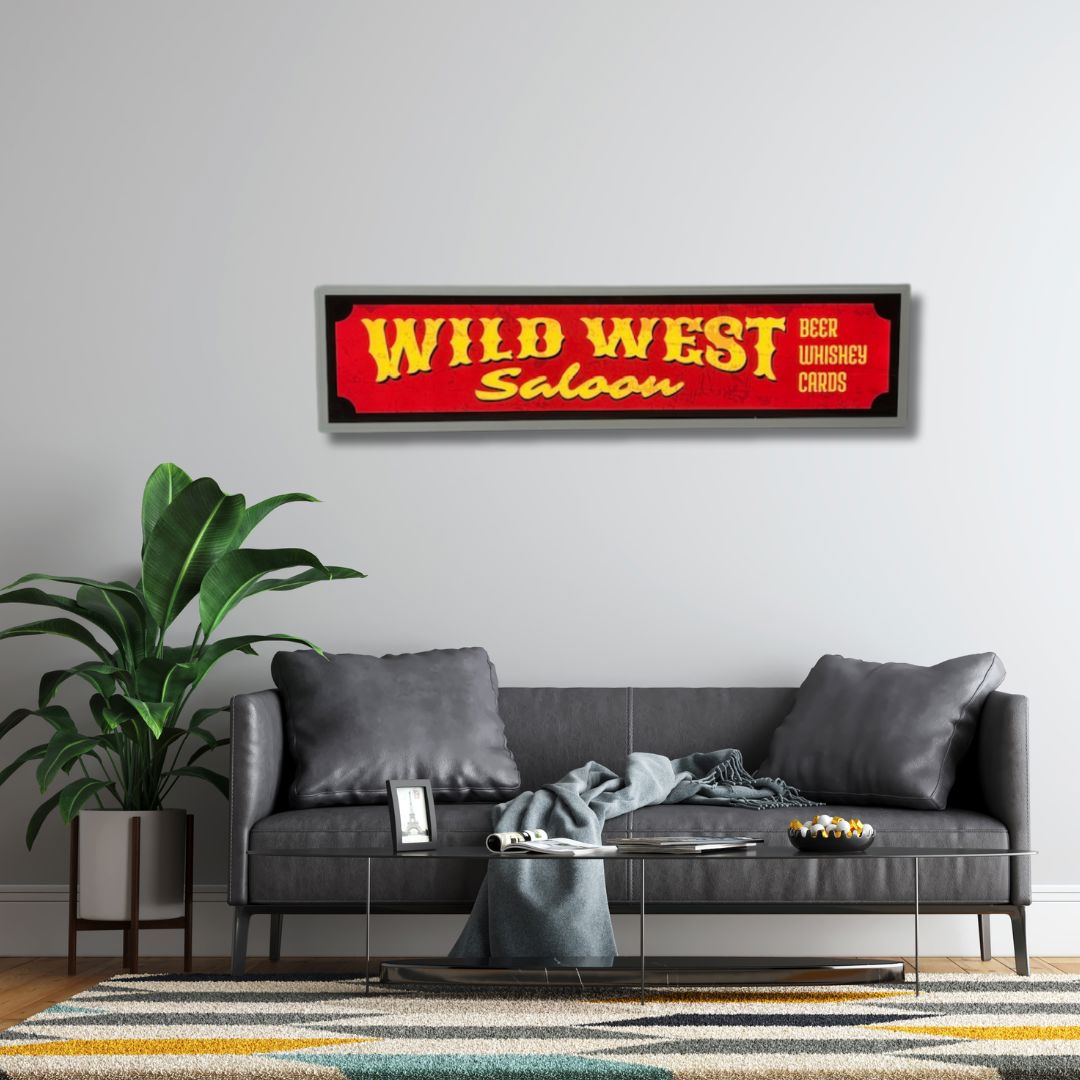 Wild West Saloon Light Up Sign 1200MM Light Up Signs 