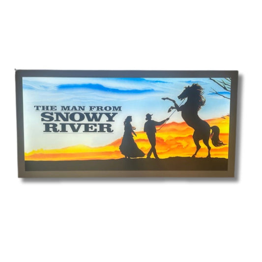 The Man From Snowy River Sign 600 x 300MM Light Up Signs 