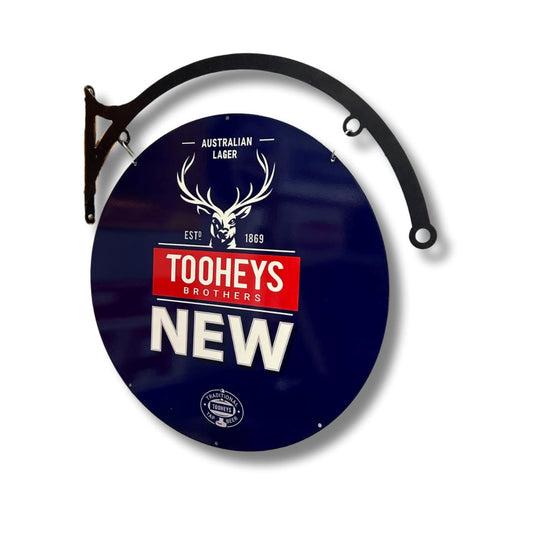 Tooheys New Sign Round Double Sided Metal Signs 