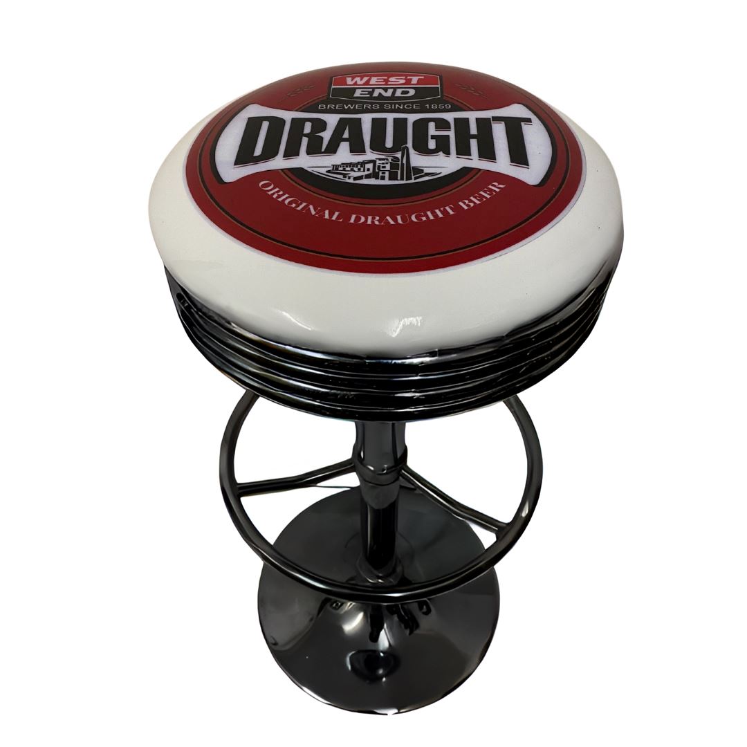 West End Draught Retro Bar Stool Retro Bar Stools Black 