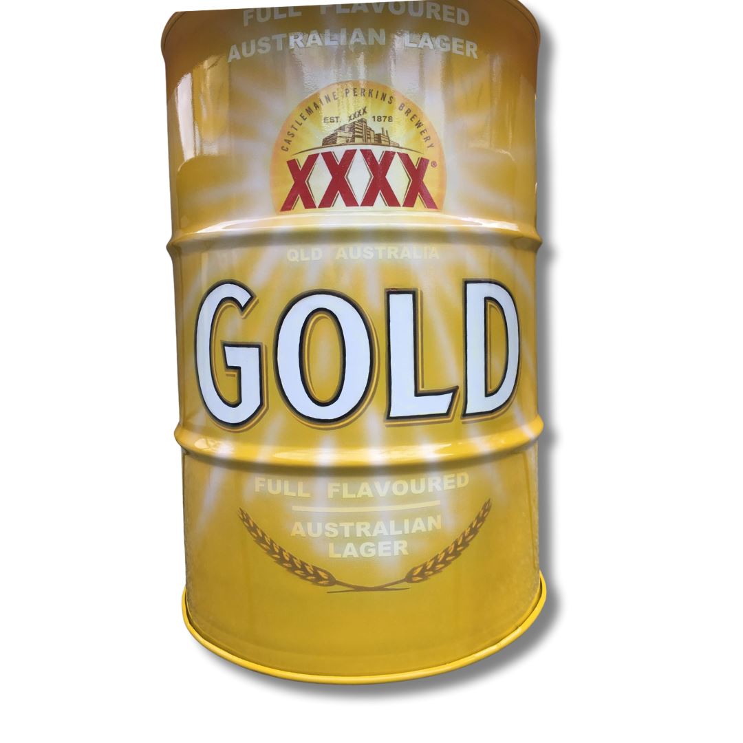 XXXX Gold Drum Table Drum Barrel 