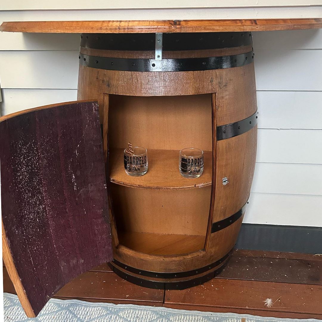1/2 Barrel Storage Cabinet Custom Built Wine Barrel Storage 