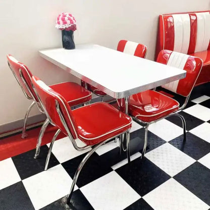 1950 Retro Cafe Diner Set - 4 Chairs & 1 Table furniture 
