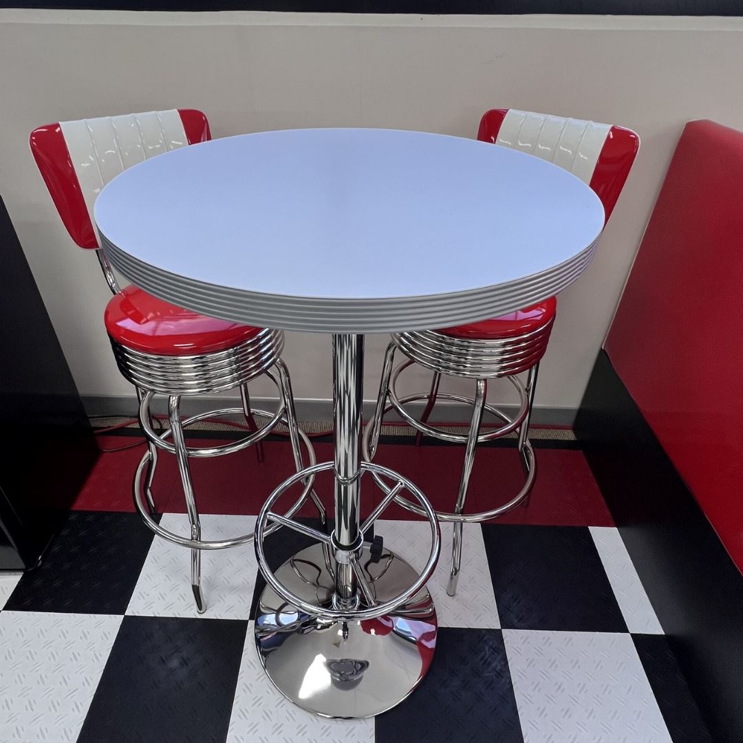 1950 Retro Diner Bar Table Stool set furniture 