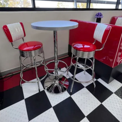 1950 Retro Diner Bar Table Stool set furniture 