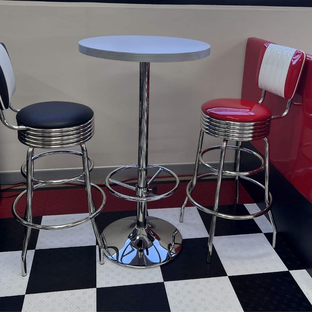 1950 Retro Diner Bar Table Stool set furniture 