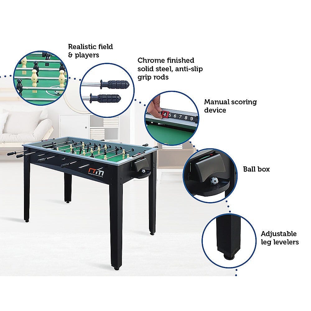 4FT Foosball Soccer Table Black Games Tables 