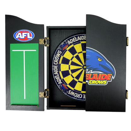 Adelaide Crows AFL Dartboard and Cabinet Set Dartboard Set 
