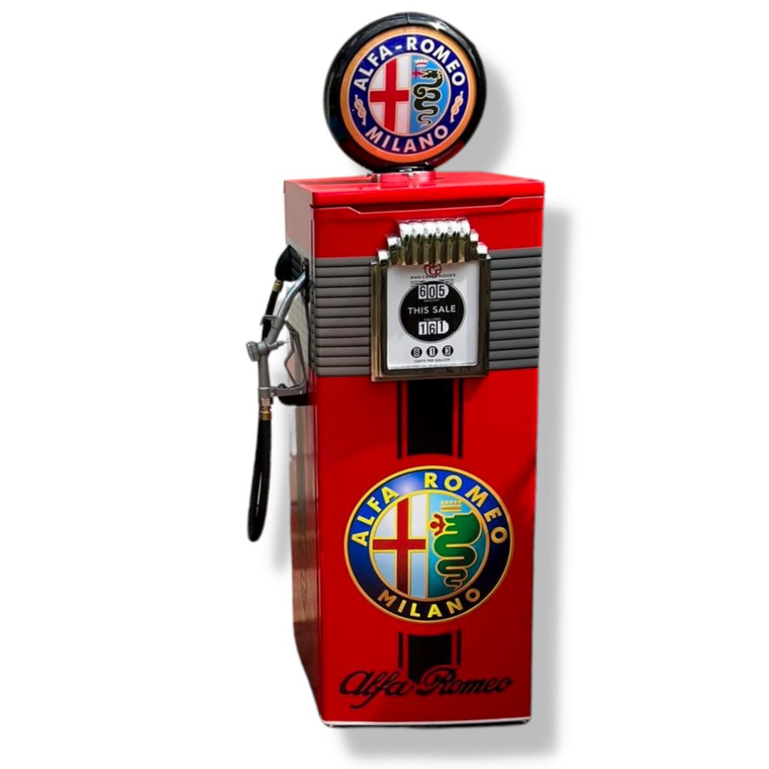 Alpha Romeo Retro Petrol Bowser Fridge Refrigerators 