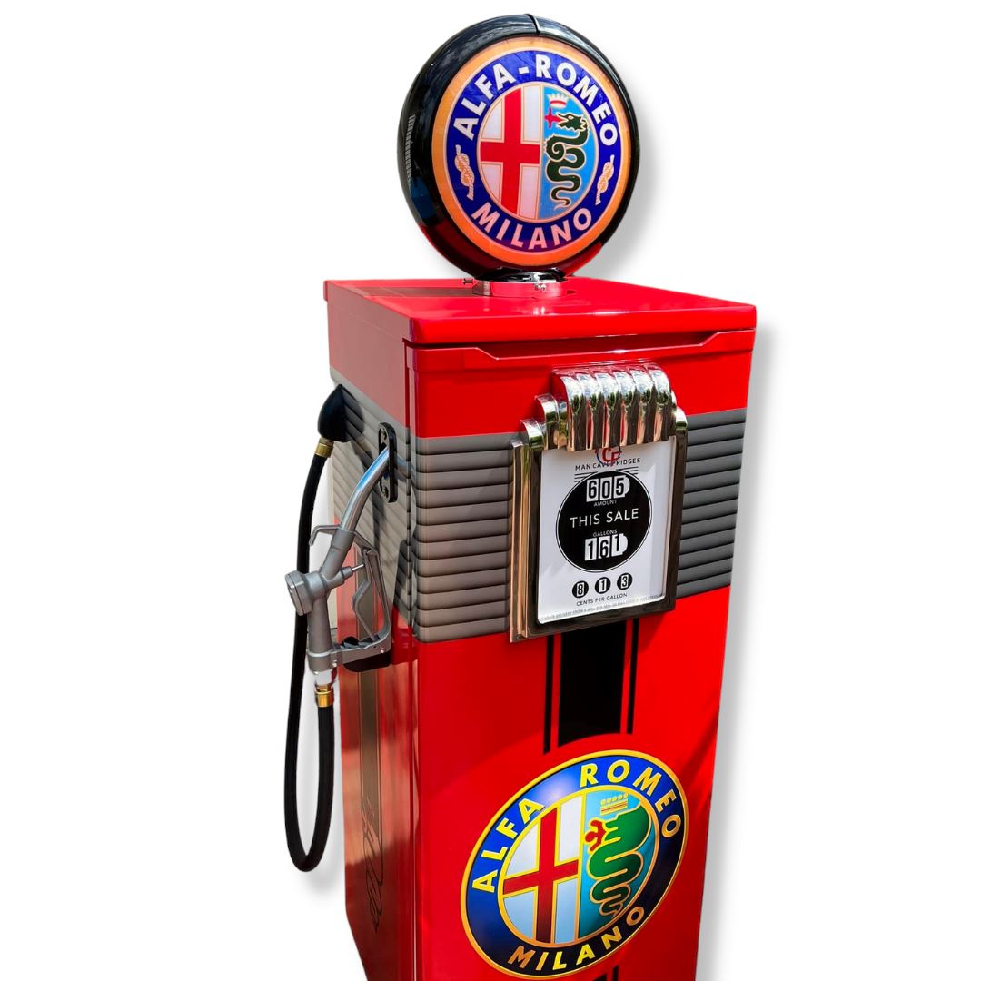 Alpha Romeo Retro Petrol Bowser Fridge Refrigerators Freezer 