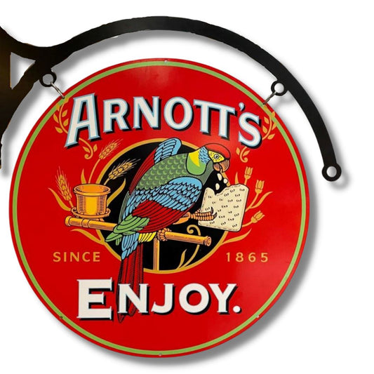 Arnotts Biscuits Sign Round Double Sided Metal Signs 