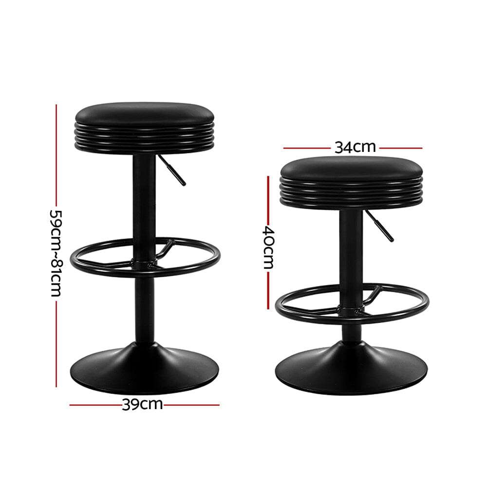 Bundaberg Rum Black Table & Bar Stool Set Retro Bar Stools 