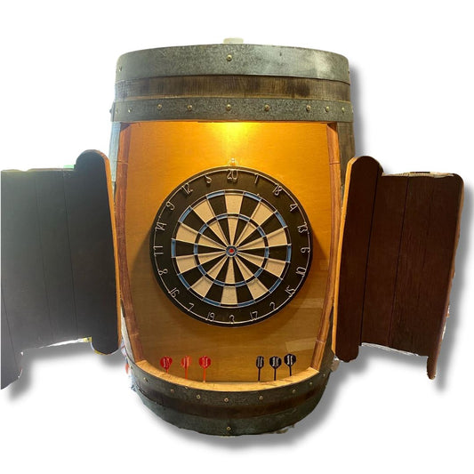 Bundaberg Rum Wine Barrel Dart Board Cabinet Wine Barrel Dart Board 