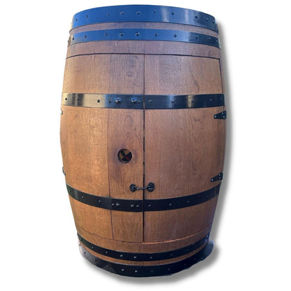 Bundaberg Rum Wine Barrel Dart Board Cabinet Wine Barrel Dart Board Flush Fitting Door Style 
