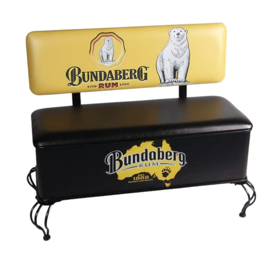Bundy Bundaberg Rum Premium Bench Seat Retro Bar Stools 