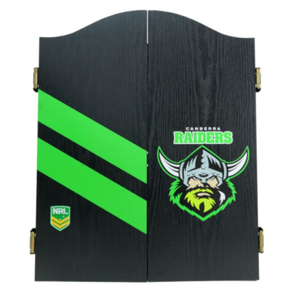 Canberra Raiders NRL Dartboard and Cabinet Set 
