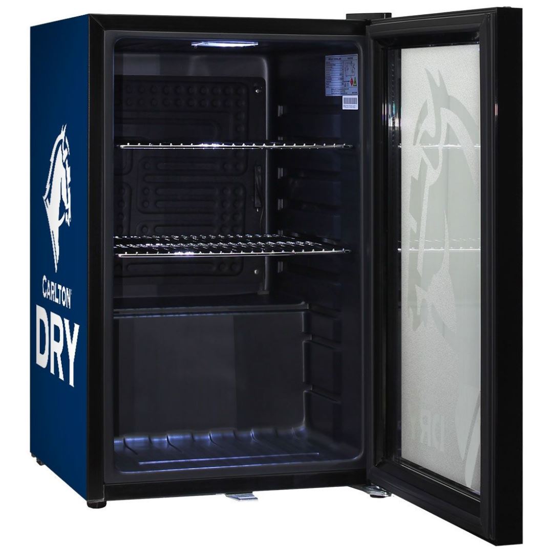 Carlton Dry 70LT Branded Glass Door Bar Fridge With Cool Frosted Door Logo Refrigerators 