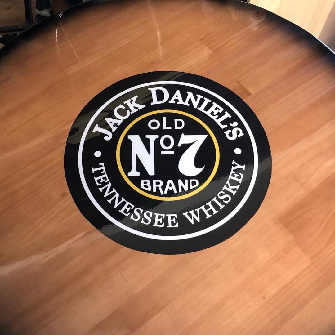 Custom Jack Daniels JD Drum Table Furniture 