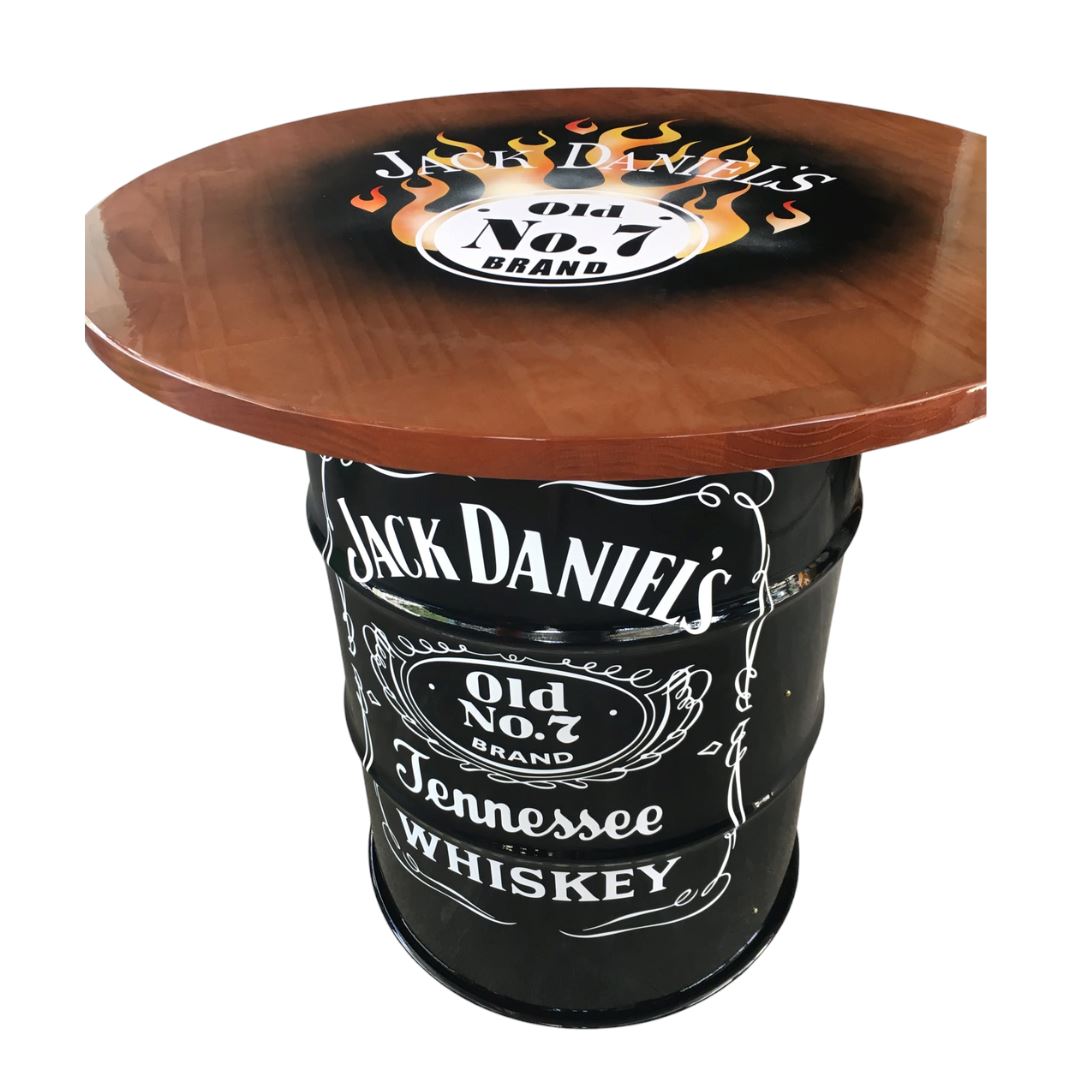 Custom Jack Daniels JD Drum Table Furniture 