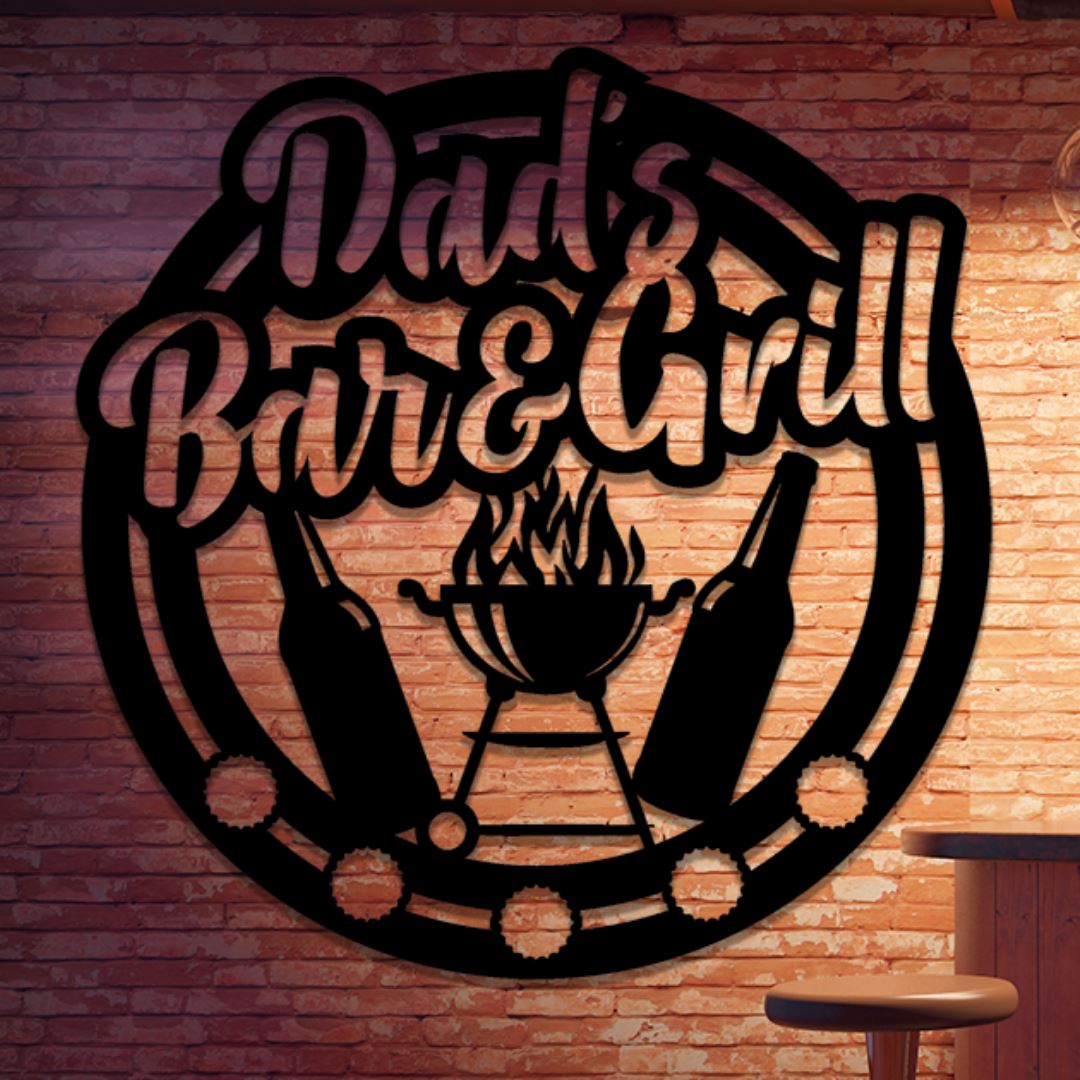 Dad's Bar And Grill Sign Sign 