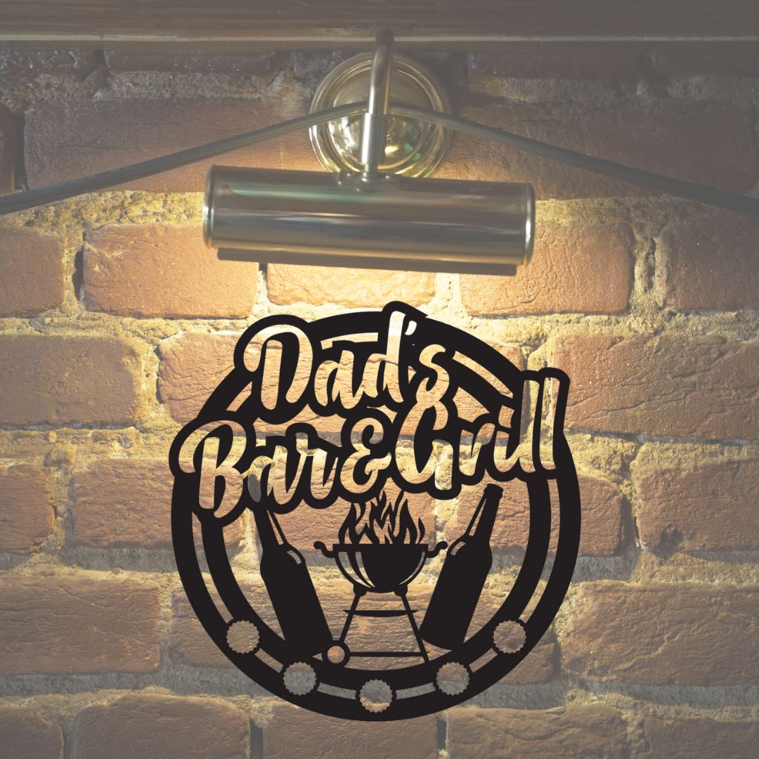 Dad's Bar And Grill Sign Sign 