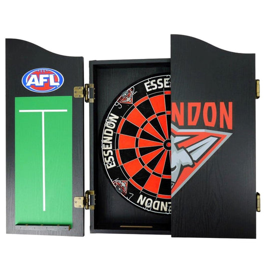 Essendon Bombers AFL Dartboard and Cabinet Set Dartboard Set 