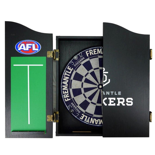 Freemantle Dockers AFL Dartboard and Cabinet Set Dartboard Set 