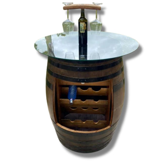 Full Barrel Wine Storage Unit With Door Wine Barrel Storage 