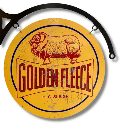 Golden Fleece Classic Sign Round Double Sided Metal Signs 