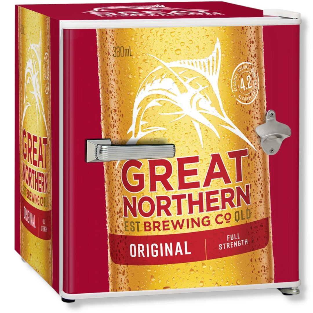 Great Northern Red Branded 46LT Retro Mini Bar Fridge Refrigerators 