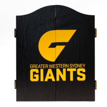 Greater Western Giants AFL Dartboard and Cabinet Set Dartboard Set 