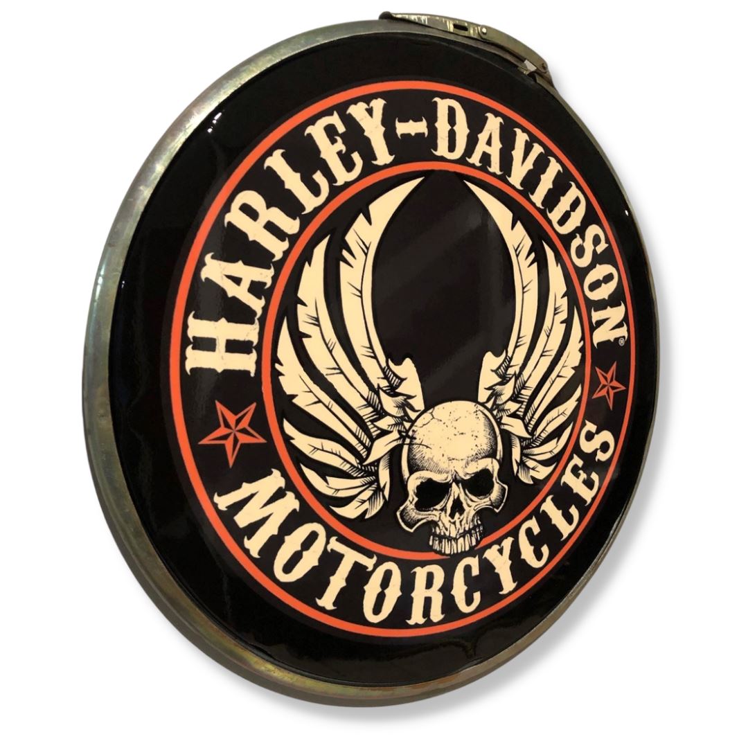 Hand Made Custom Harley Drum Lid Furniture Harley Skull 