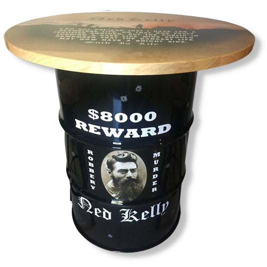 Hand Made Custom Ned Kelly Drum Table Furniture 