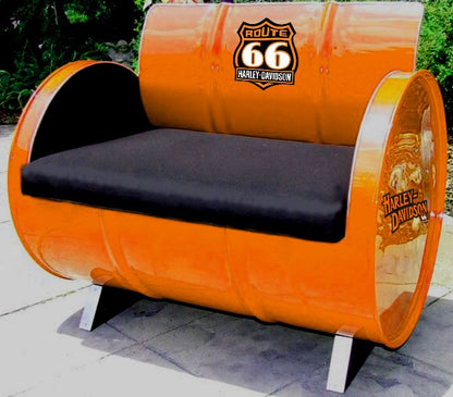 Handmade Custom Drum Bench Seat Furniture 