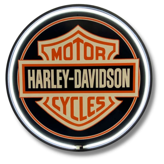 Harley Davidson Black Face Circular Neon Sign Neon Signs 