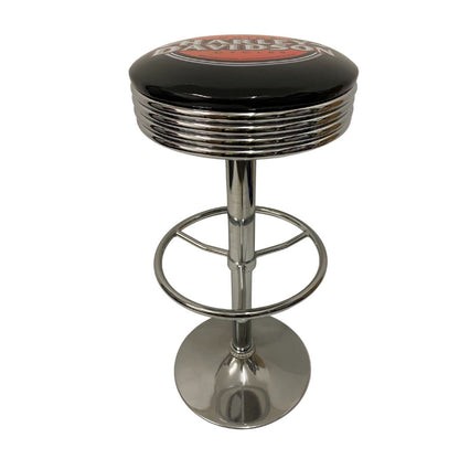 Harley Davidson Motorcycles Scroll Retro Bar Stool - Silver Retro Bar Stools 