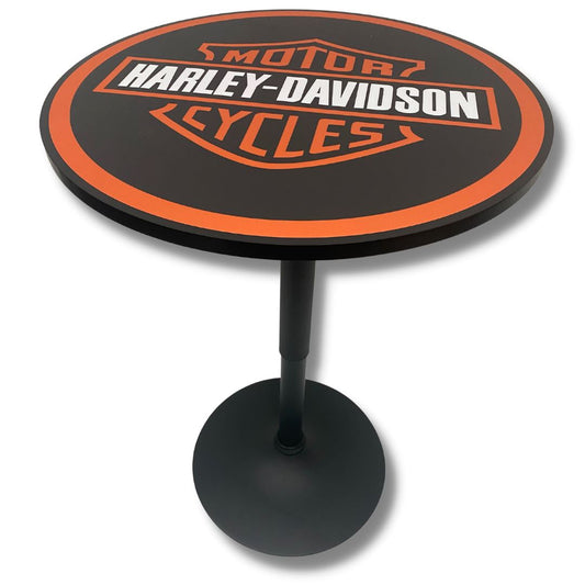 Harley Davidson Shield Black Bar Table Bar Table 