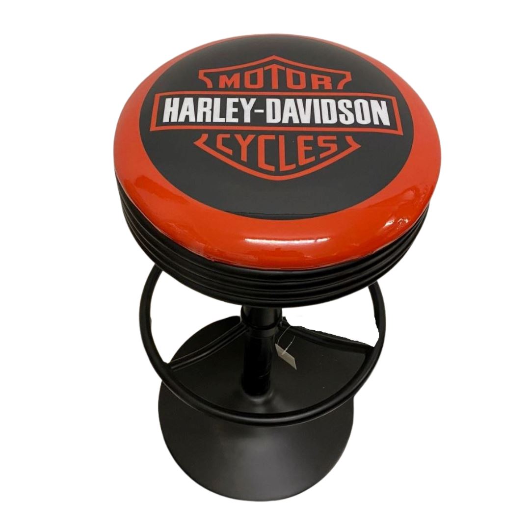 Harley Davidson Shield Retro Bar Stool Black Retro Bar Stools Black 