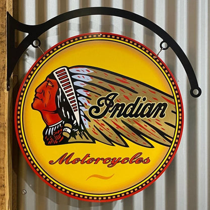 Indian New Sign Double Sided Round Metal Signs 