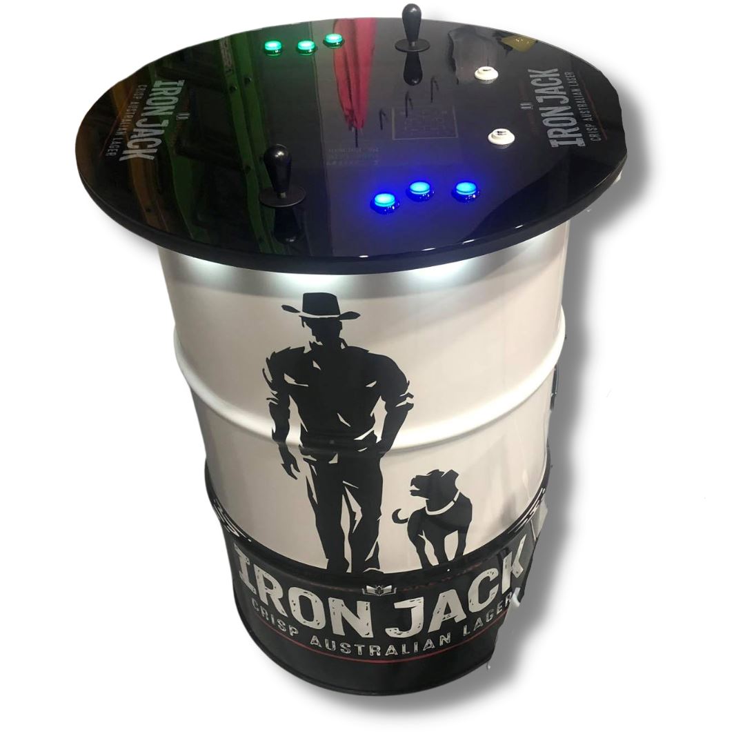 Iron Jack Custom Drum Arcade Machine Arcade Barrel 
