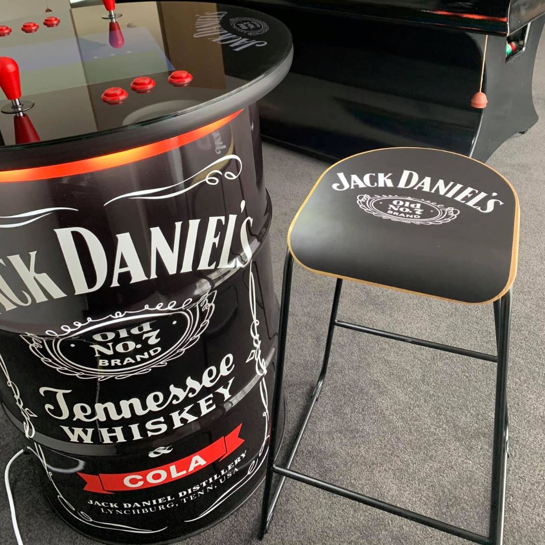 Jack Daniels JD Custom Drum Arcade Machine Video Game Arcade Cabinets 