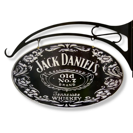 Jack Daniels JD Oval Design Hanger Sign Metal Signs 