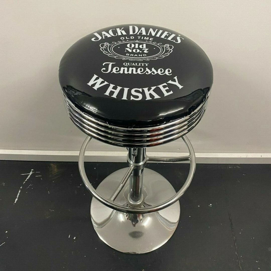 Vintage Jack Daniels Whiskey Bar with Stools, Set of 5 for sale at Pamono