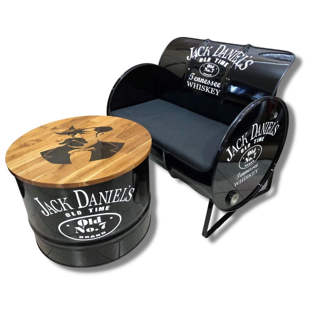 Jack Daniels No7 Drum Bench Seat Drum Barrel With coffee Table 