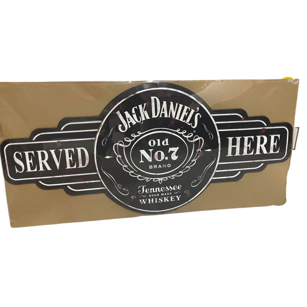 Jack Daniels JD Wall Sign Large Embossed Metal Metal Signs 