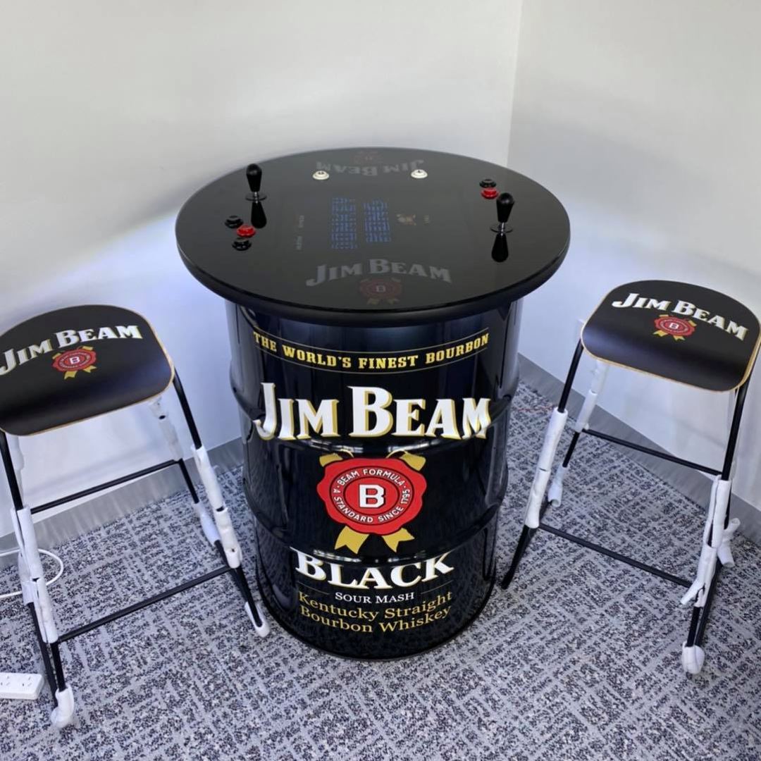 Jim Beam JB Custom Drum Arcade Machine Video Game Arcade Cabinets 