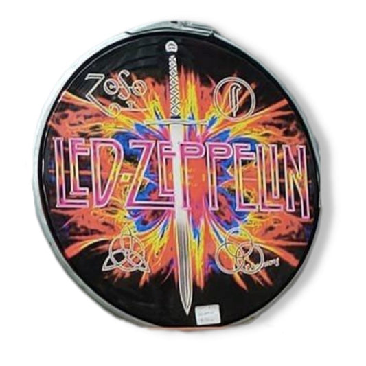 Led Zepplin Drum Lid Sign Furniture 