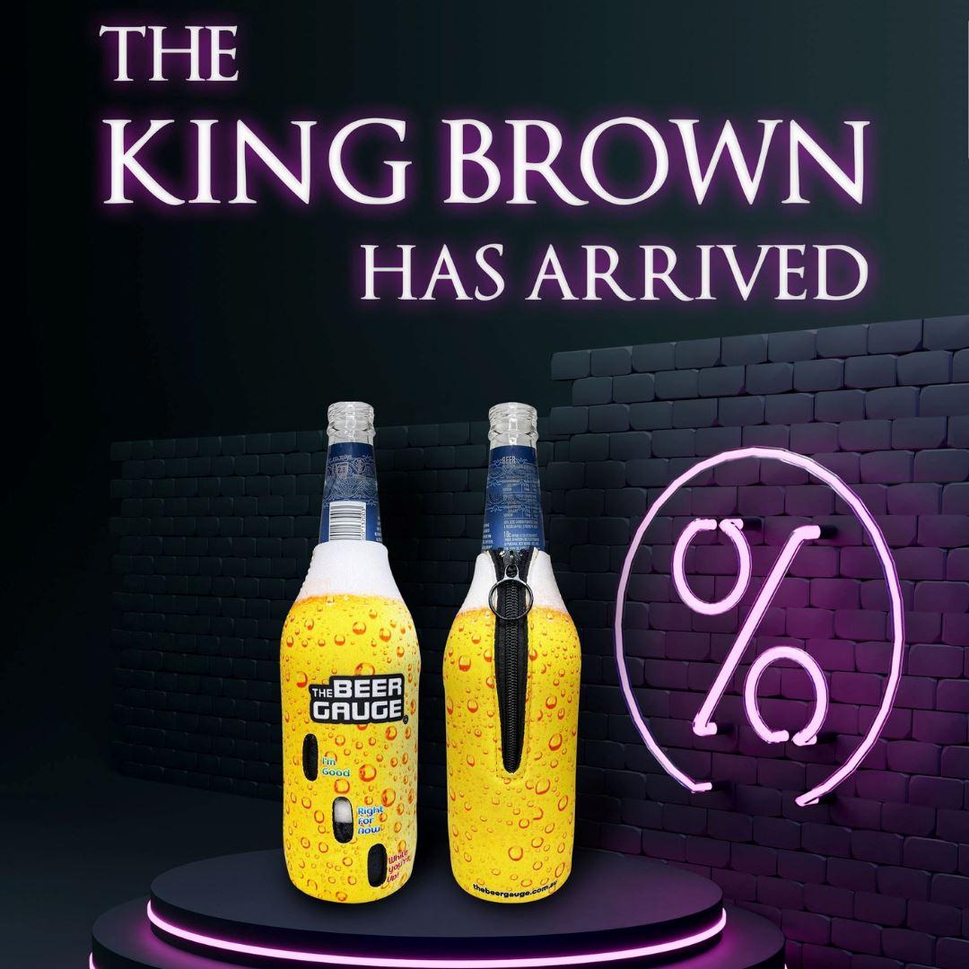 Long Neck King Brown Premium Stubby Holder Can & Bottle Sleeves 